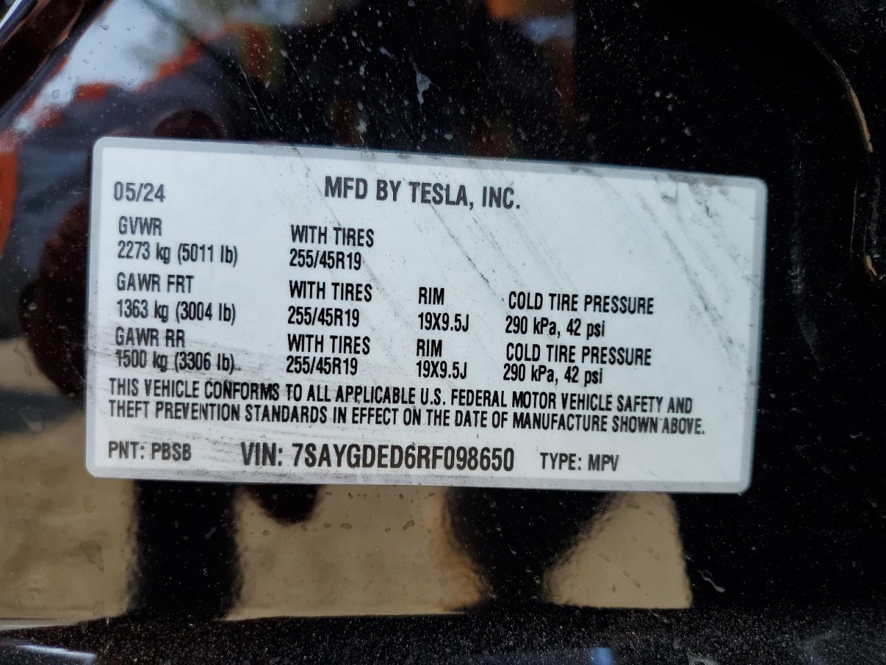 7SAYGDED6RF098650 2024 TESLA MODEL Y - Image 12