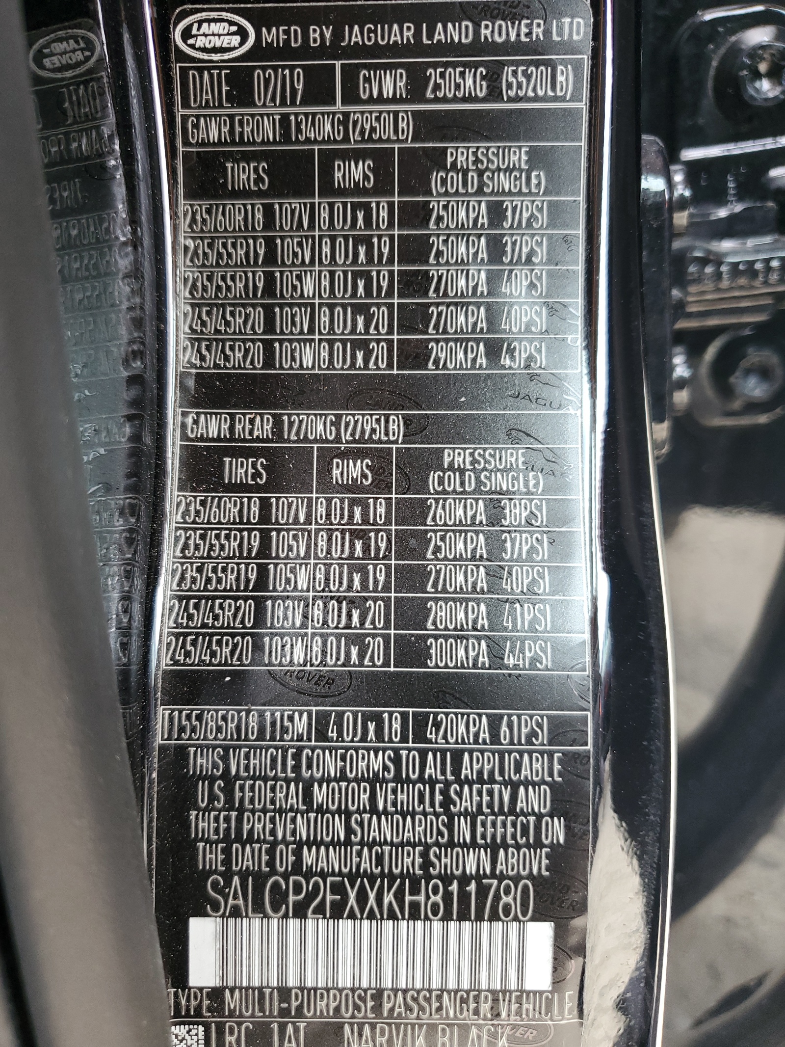 SALCP2FXXKH811780 2019 Land Rover Discovery Sport Se