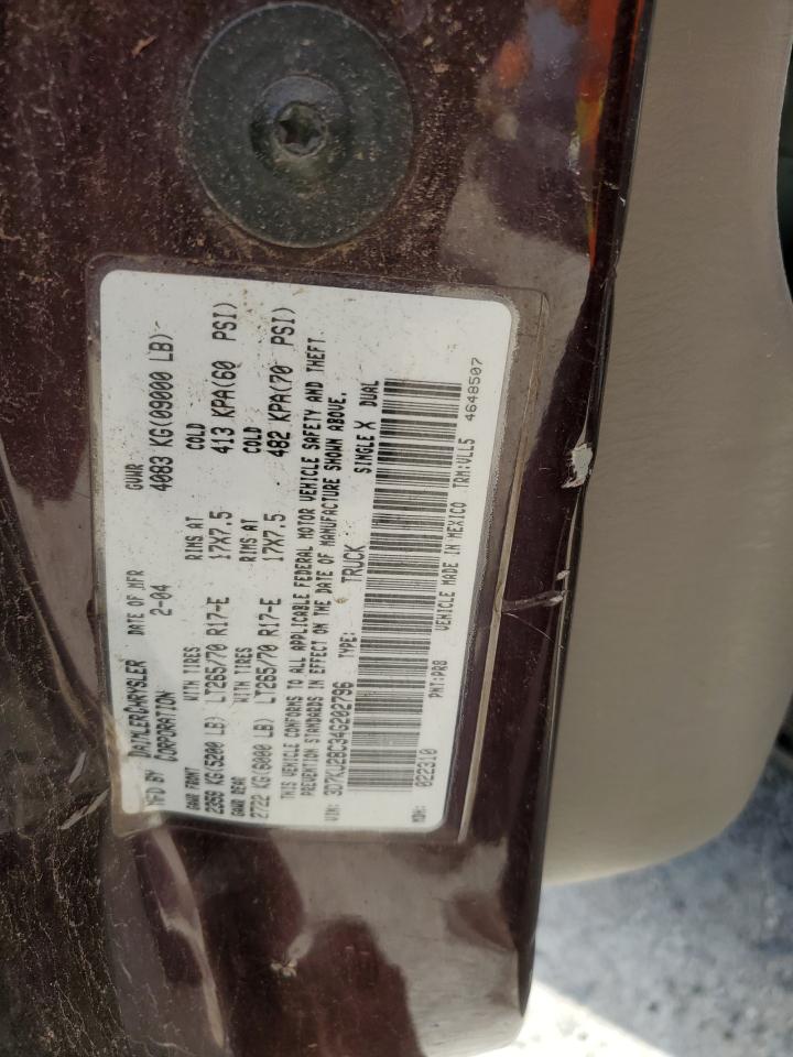 2004 Dodge Ram 2500 St VIN: 3D7KU28C34G202796 Lot: 65553614