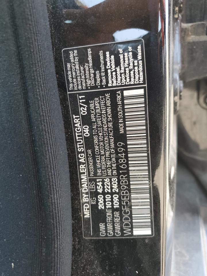 2011 Mercedes-Benz C 300 VIN: WDDGF5EB9BR168499 Lot: 65364354