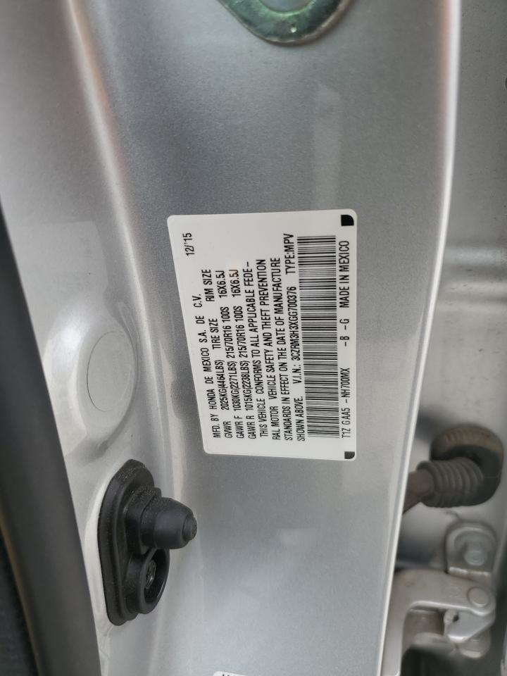 2016 Honda Cr-V Lx VIN: 3CZRM3H3XGG700376 Lot: 66936004