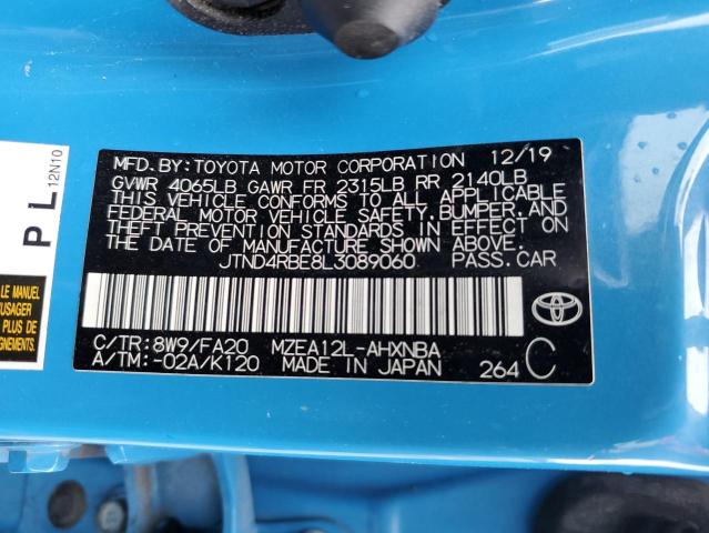 JTND4RBE8L3089060 Toyota Corolla SE 12