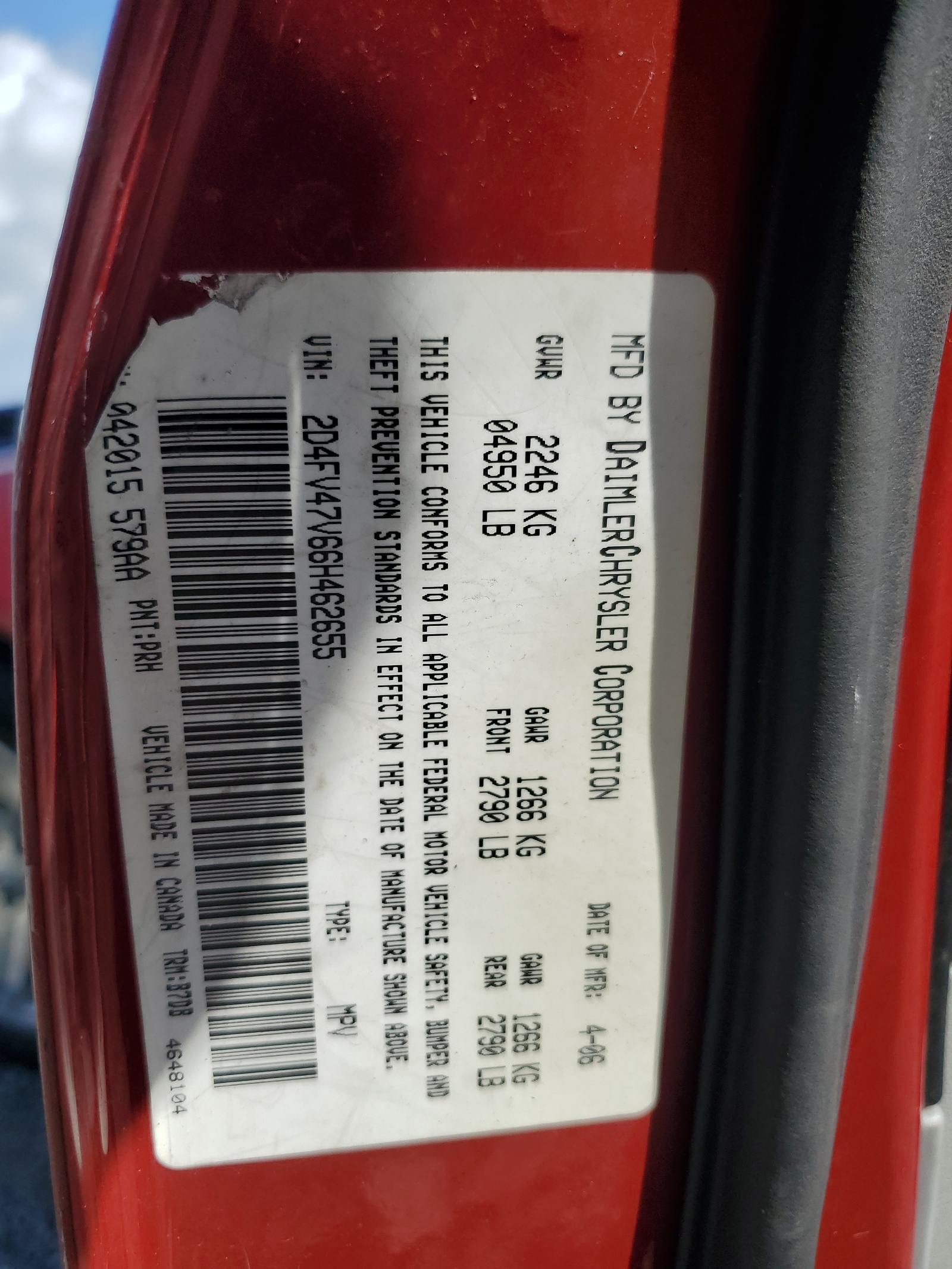 2D4FV47V66H462655 2006 Dodge Magnum Sxt