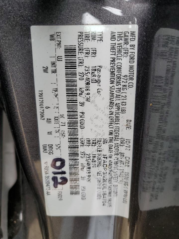 VIN 1FADP3N26DL184704 2013 FORD FOCUS no.12