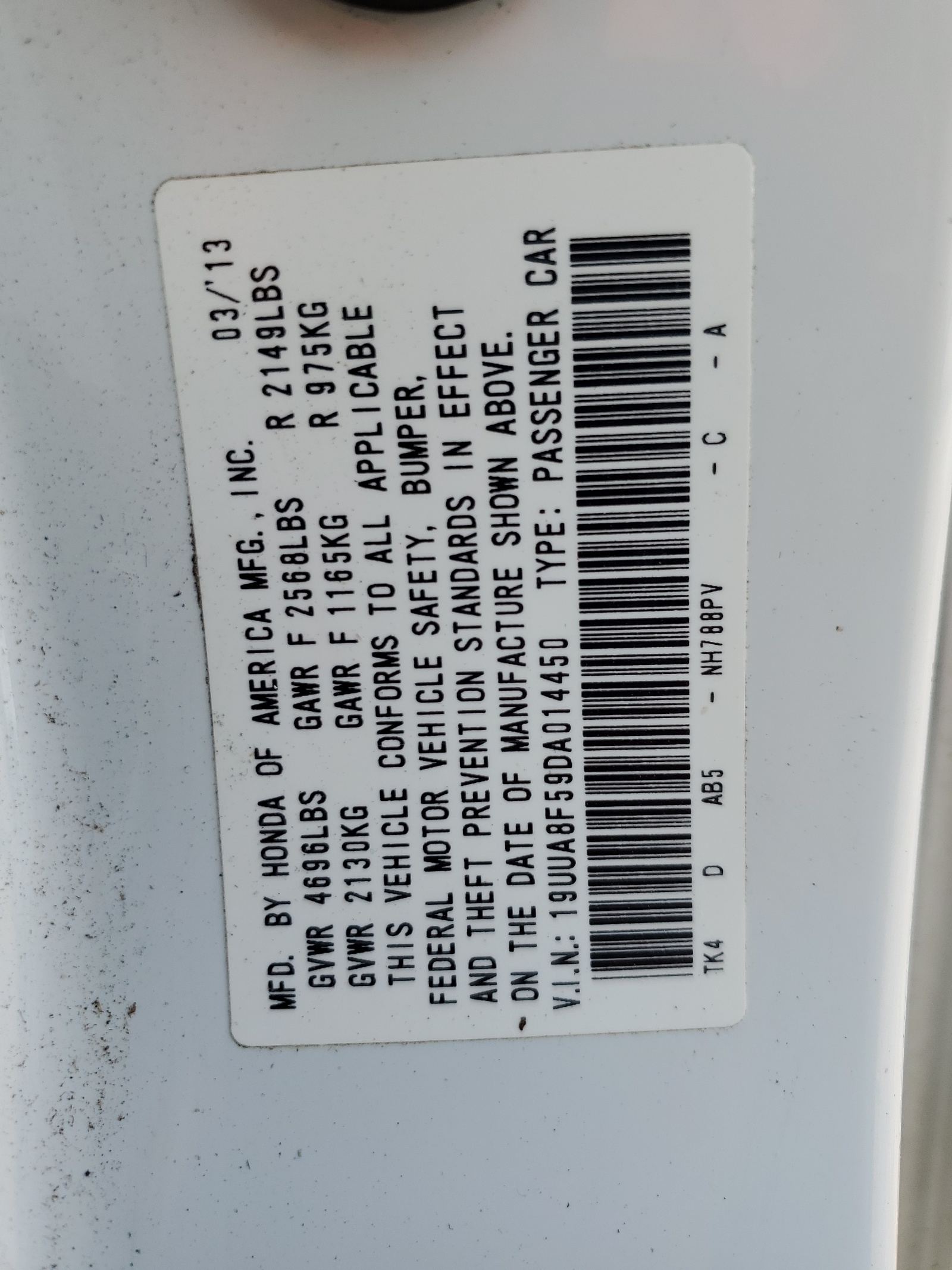 19UUA8F59DA014450 2013 Acura Tl Tech