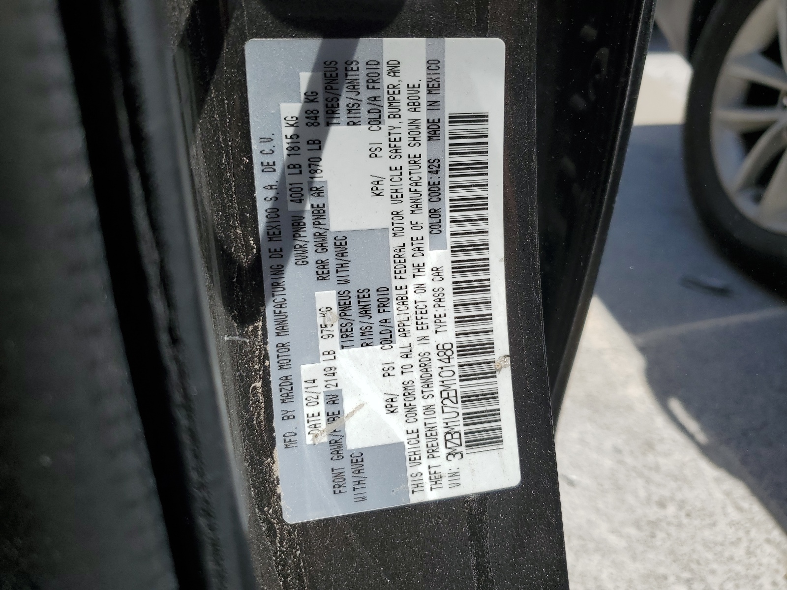 3MZBM1U72EM101486 2014 Mazda 3 Sport