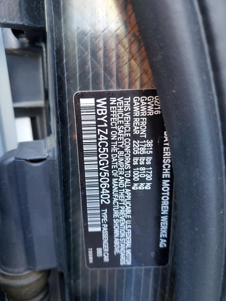 WBY1Z4C50GV506402 2016 BMW I3 Rex