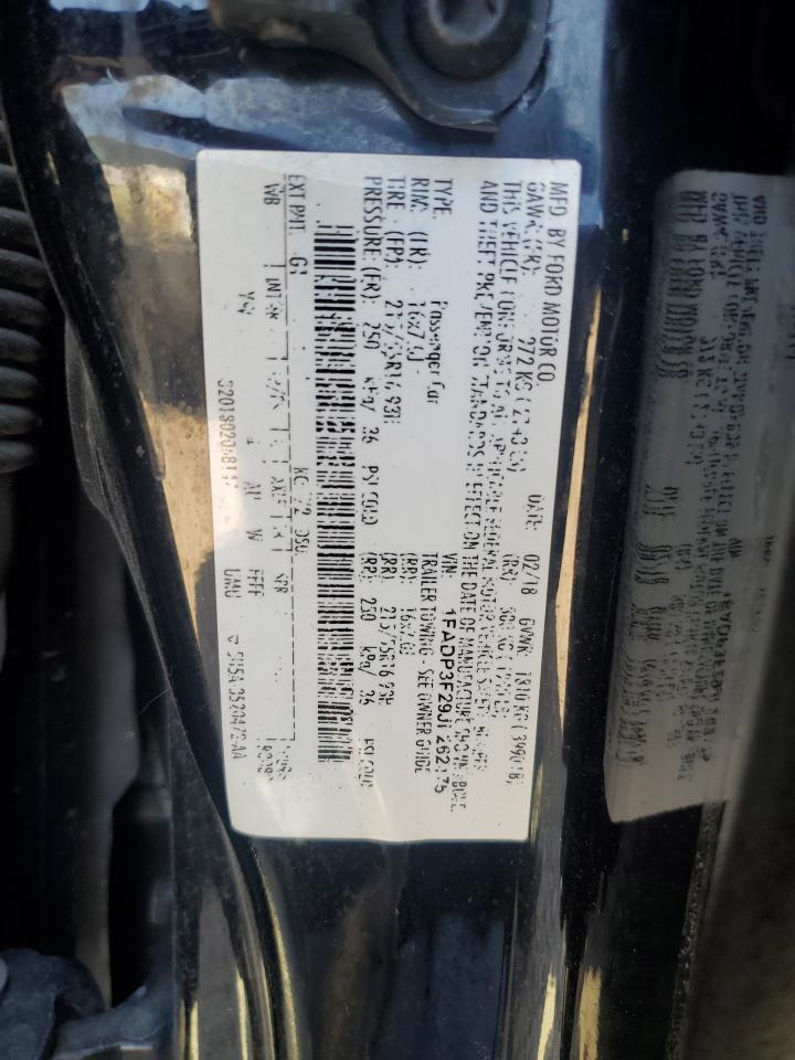 1FADP3F29JL262175 FORD FOCUS 2018