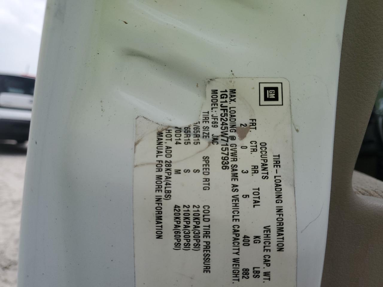 1998 Chevrolet Cavalier Ls VIN: 1G1JF5245W7157936 Lot: 66769794