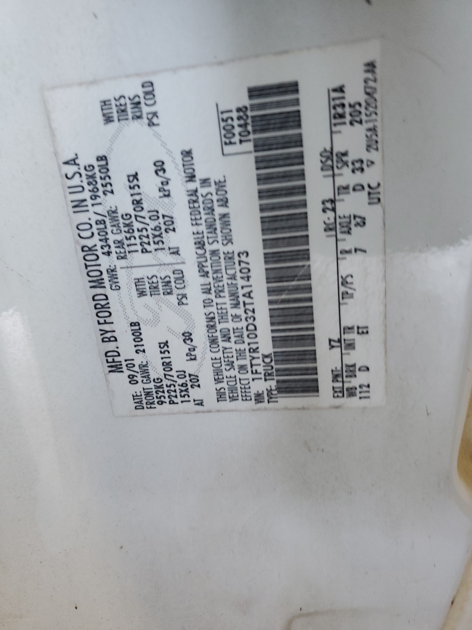 1FTYR10D32TA14073 2002 Ford Ranger