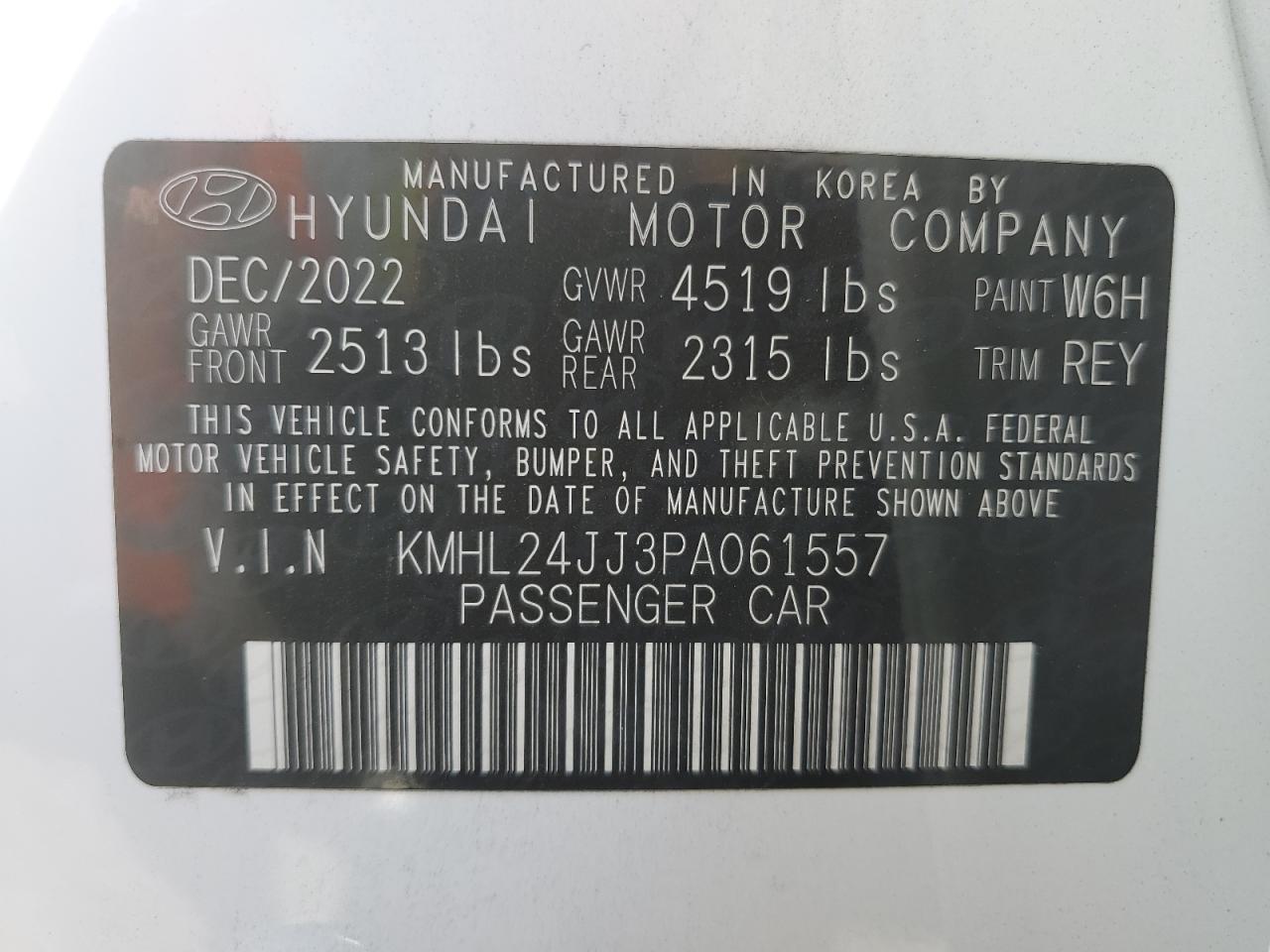 KMHL24JJ3PA061557 2023 Hyundai Sonata Hybrid