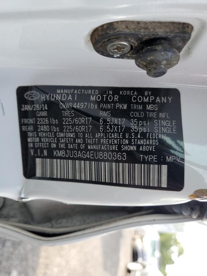 2014 Hyundai Tucson Gls VIN: KM8JU3AG4EU880363 Lot: 65139224