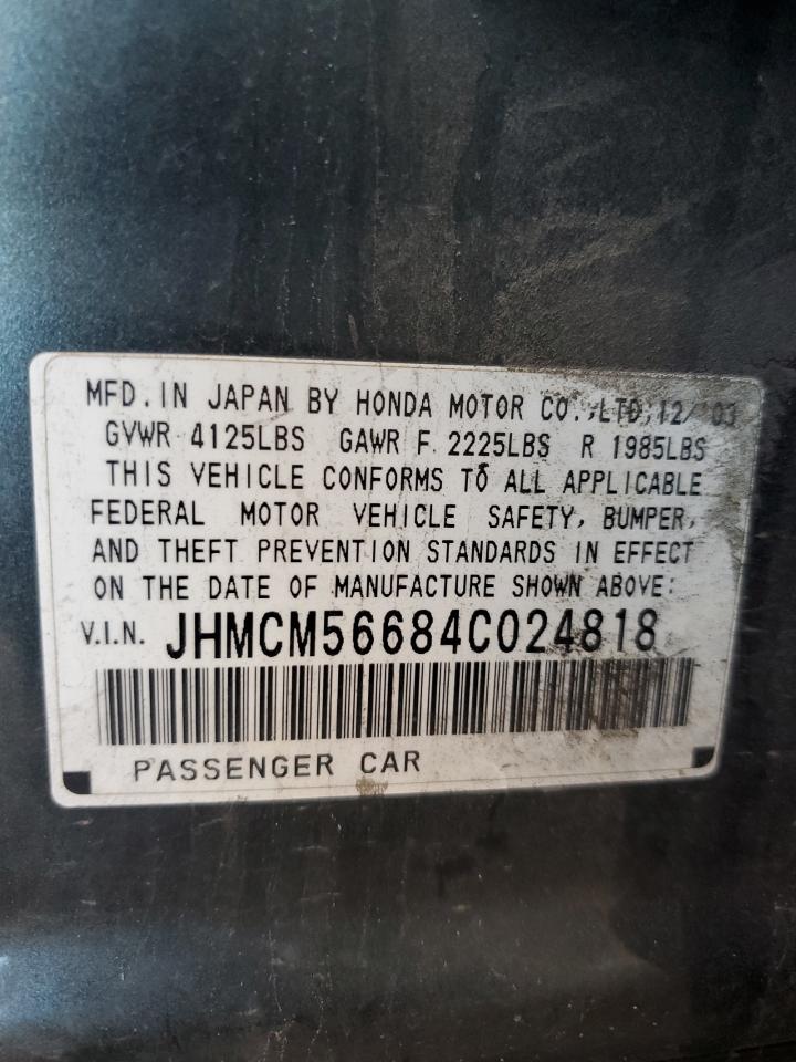 2004 Honda Accord Ex VIN: JHMCM56684C024818 Lot: 67080374