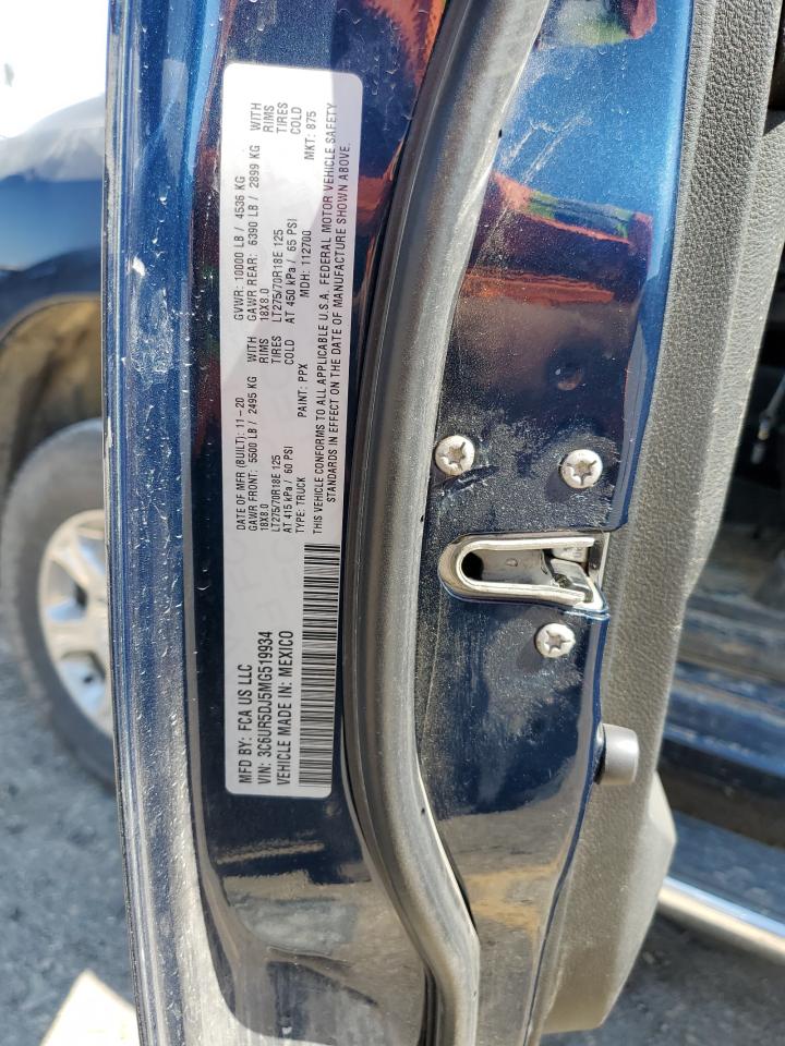 2021 Ram 2500 Big Horn VIN: 3C6UR5DJ5MG519934 Lot: 65990934