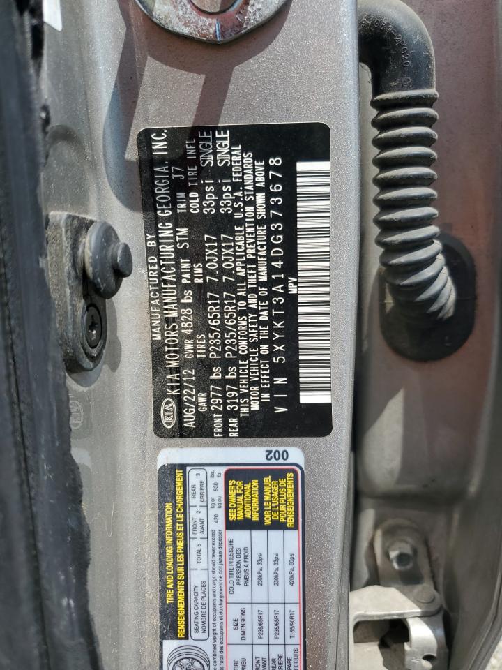 2013 Kia Sorento Lx VIN: 5XYKT3A14DG373678 Lot: 65621754