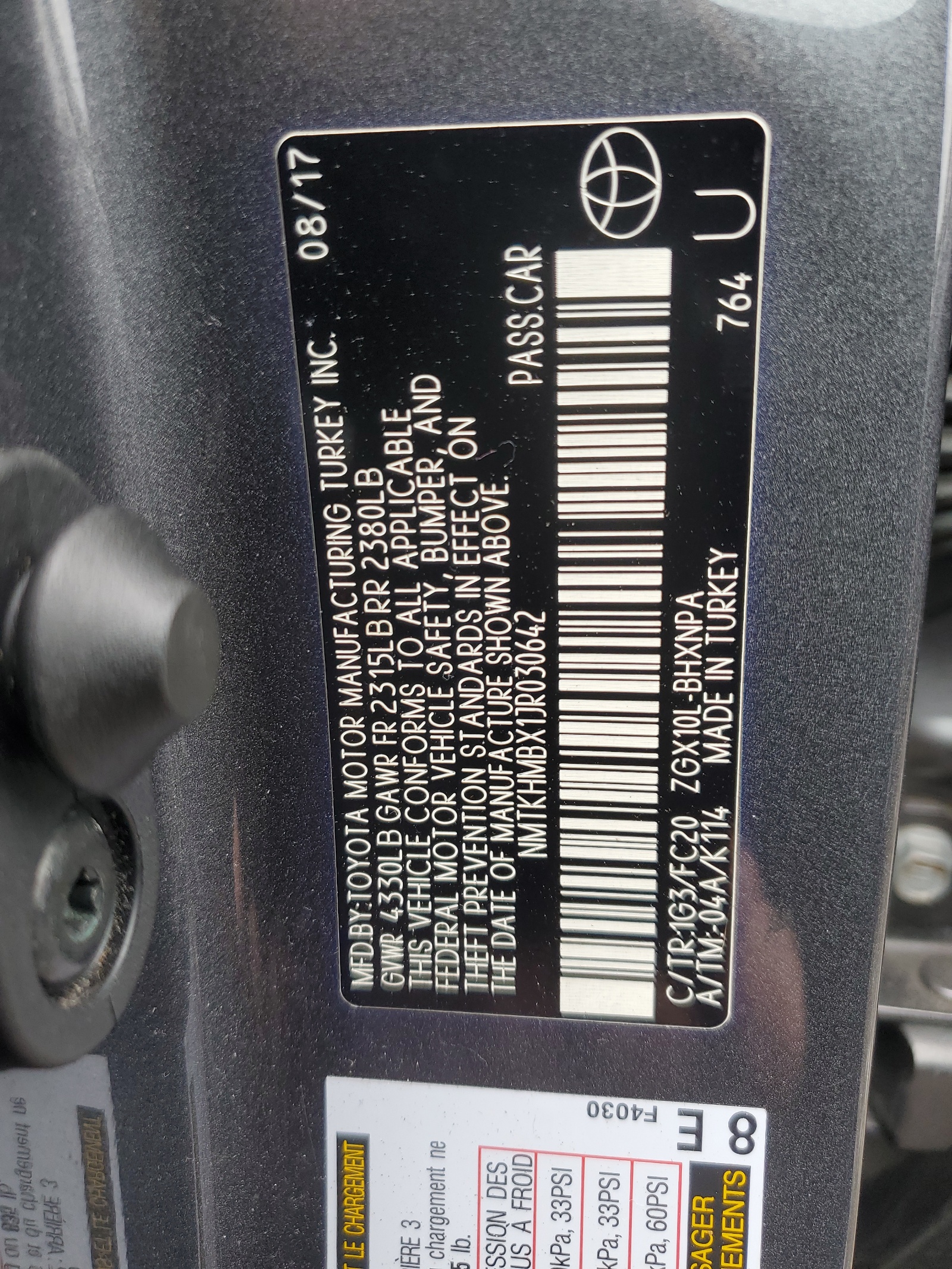 NMTKHMBX1JR030642 2018 Toyota C-Hr Xle