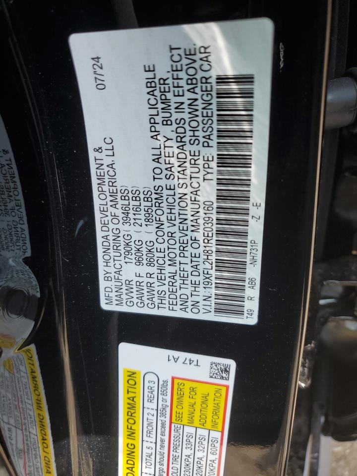 19XFL2H81RE039160 2024 HONDA CIVIC - Image 14