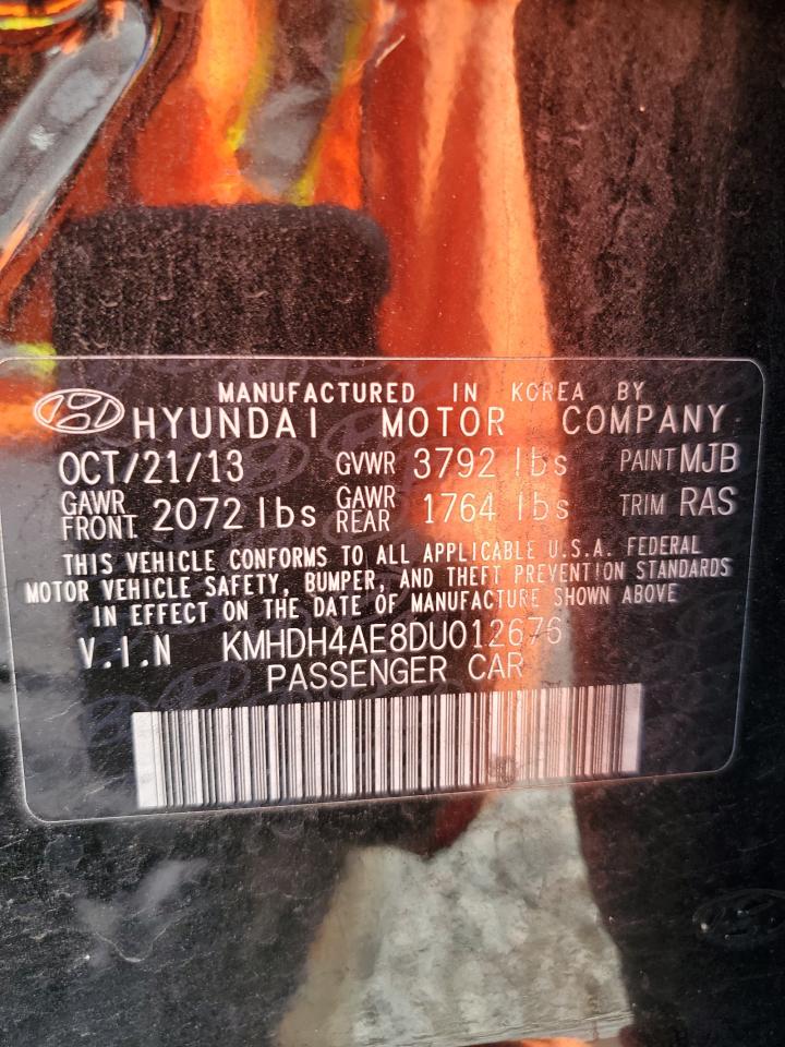 VIN KMHDH4AE8DU012676 2013 HYUNDAI ELANTRA no.12