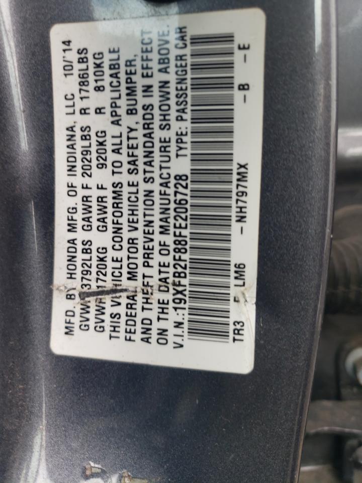 19XFB2F88FE206728 2015 Honda Civic Ex
