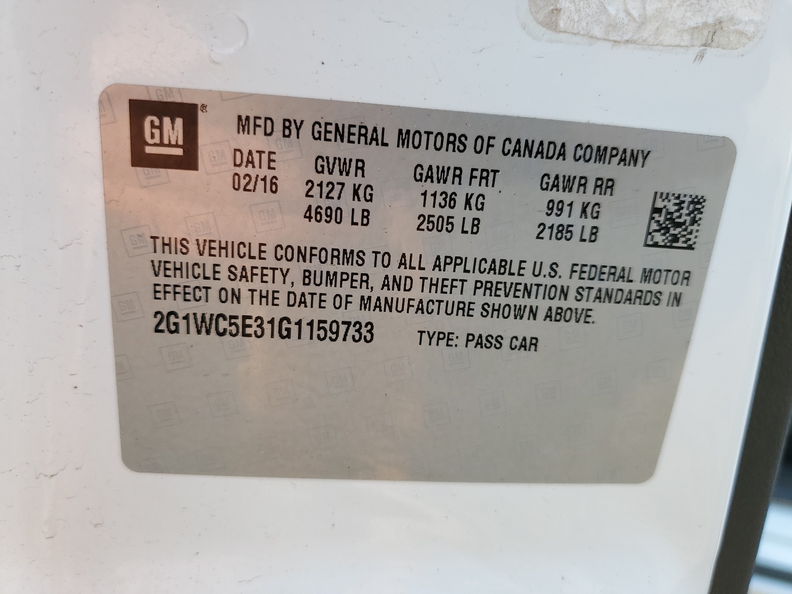 2G1WC5E31G1159733 2016 Chevrolet Impala Limited Ltz