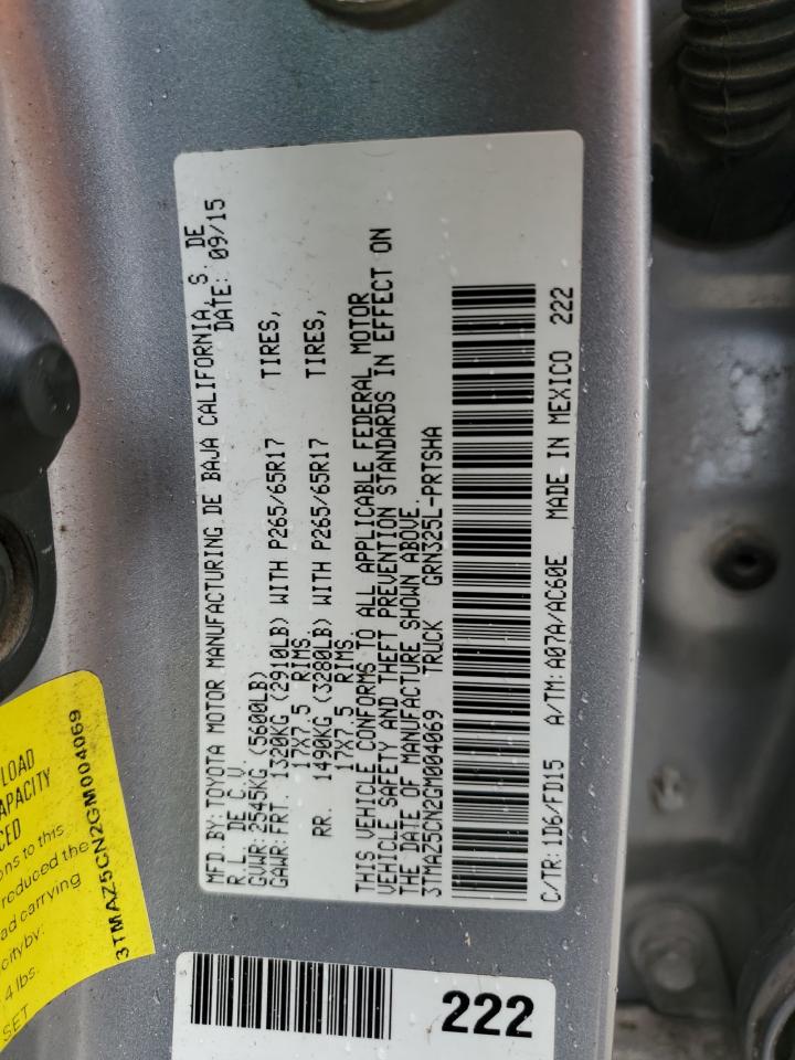 2016 Toyota Tacoma Double Cab VIN: 3TMAZ5CN2GM004069 Lot: 67631734