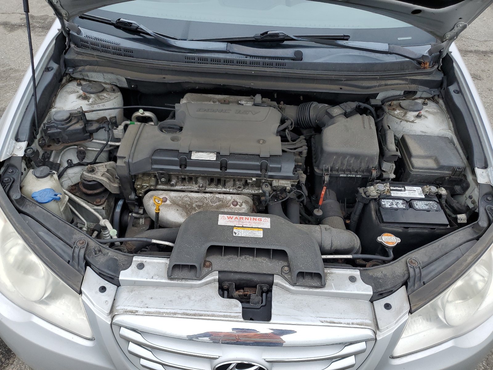 KMHDU4AD8AU923136 2010 Hyundai Elantra Blue