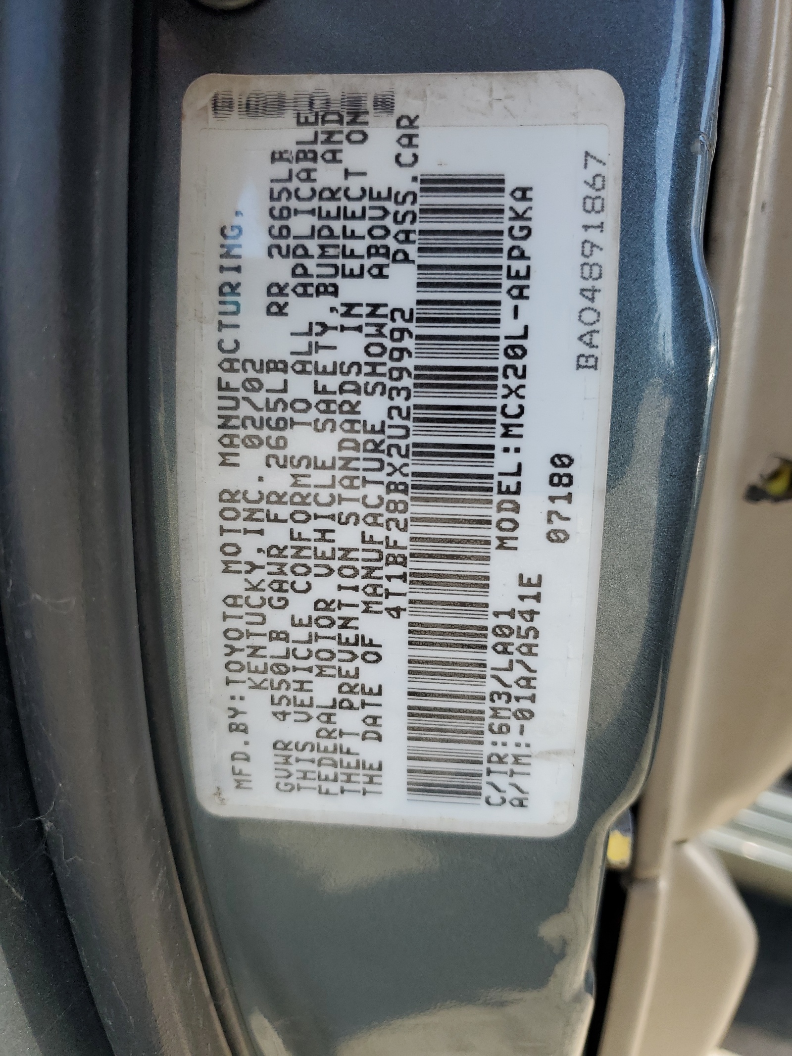 4T1BF28BX2U239992 2002 Toyota Avalon Xl