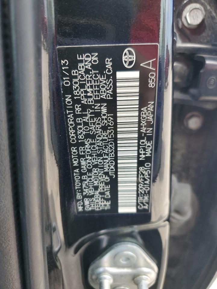 JTDKDTB32D1531691 2013 Toyota Prius C