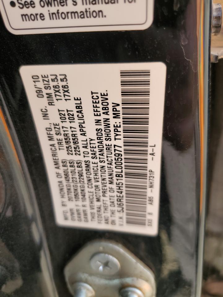 2011 Honda Cr-V Ex VIN: 5J6RE4H51BL005977 Lot: 68526424