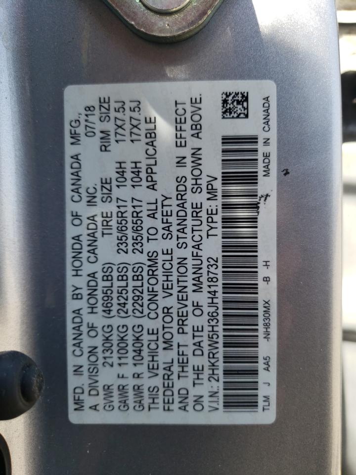 2HKRW5H36JH418732 2018 Honda Cr-V Lx