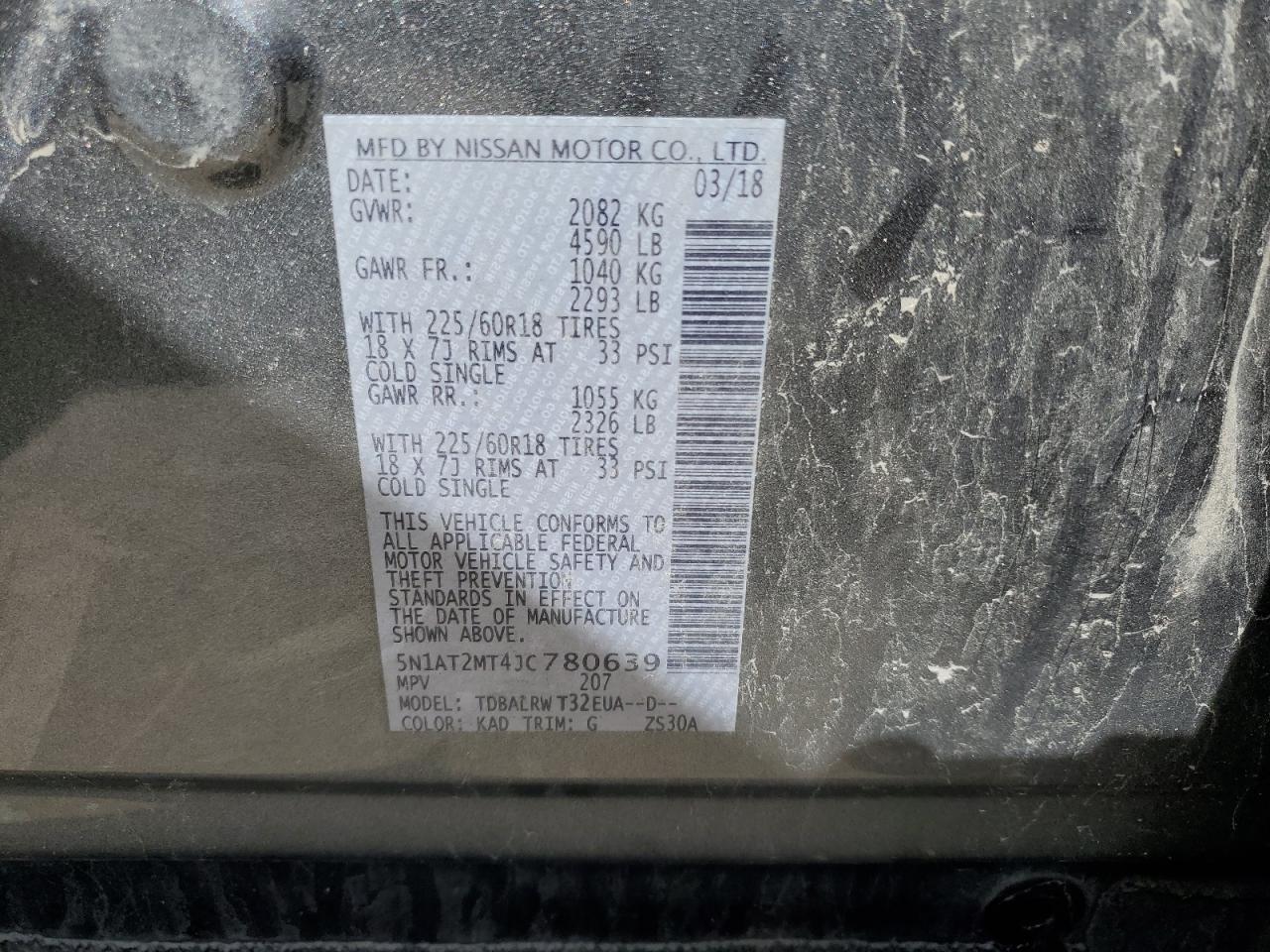 5N1AT2MT4JC780639 2018 NISSAN ROGUE - Image 13