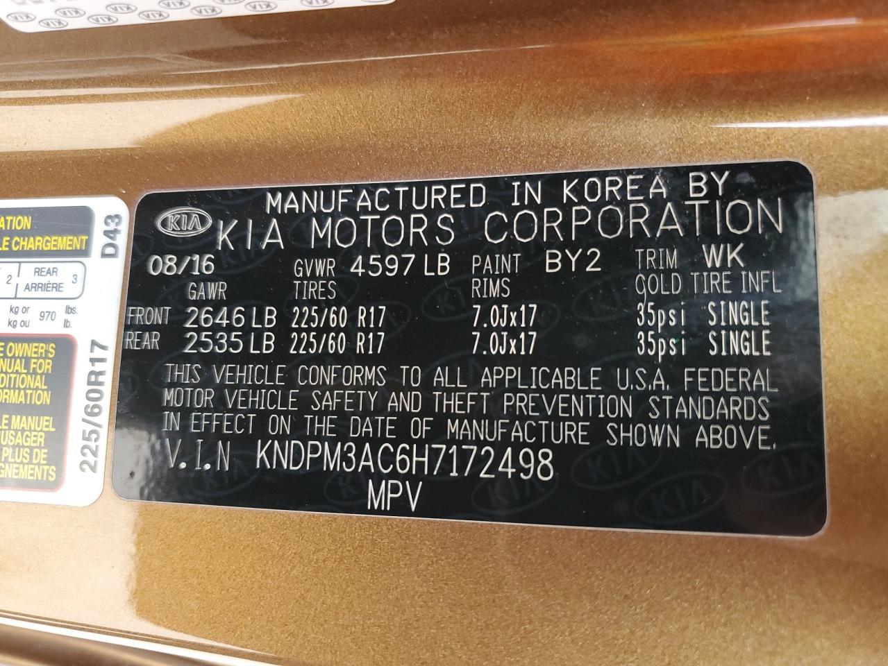 KNDPM3AC6H7172498 2017 KIA SPORTAGE - Image 13