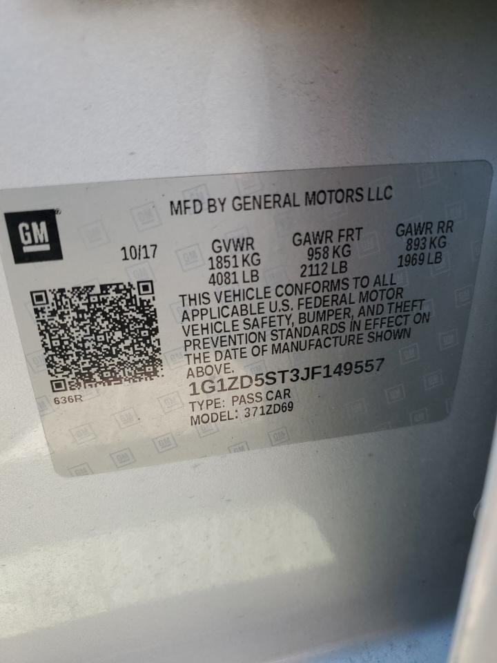 1G1ZD5ST3JF149557 2018 CHEVROLET MALIBU - Image 14