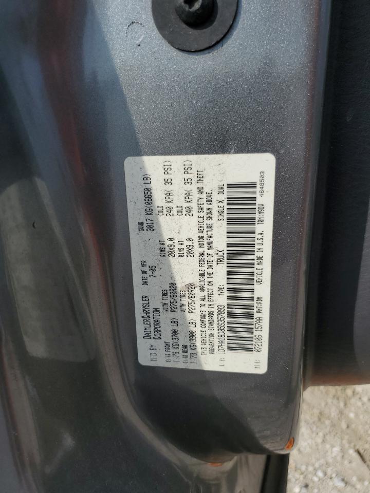 2005 Dodge Ram 1500 St VIN: 1D7HA18D85S357893 Lot: 67204864