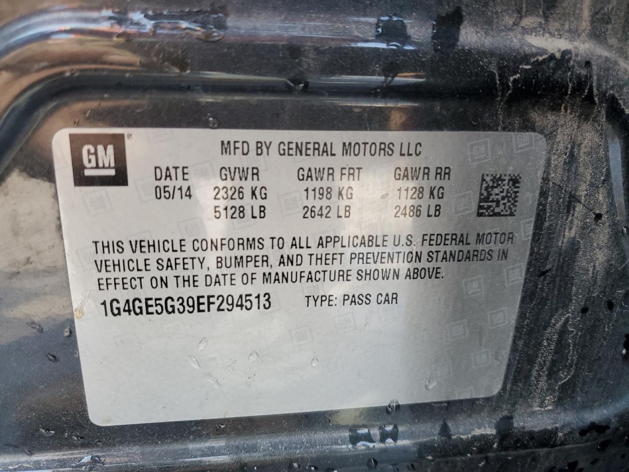 1G4GE5G39EF294513 2014 Buick Lacrosse Premium