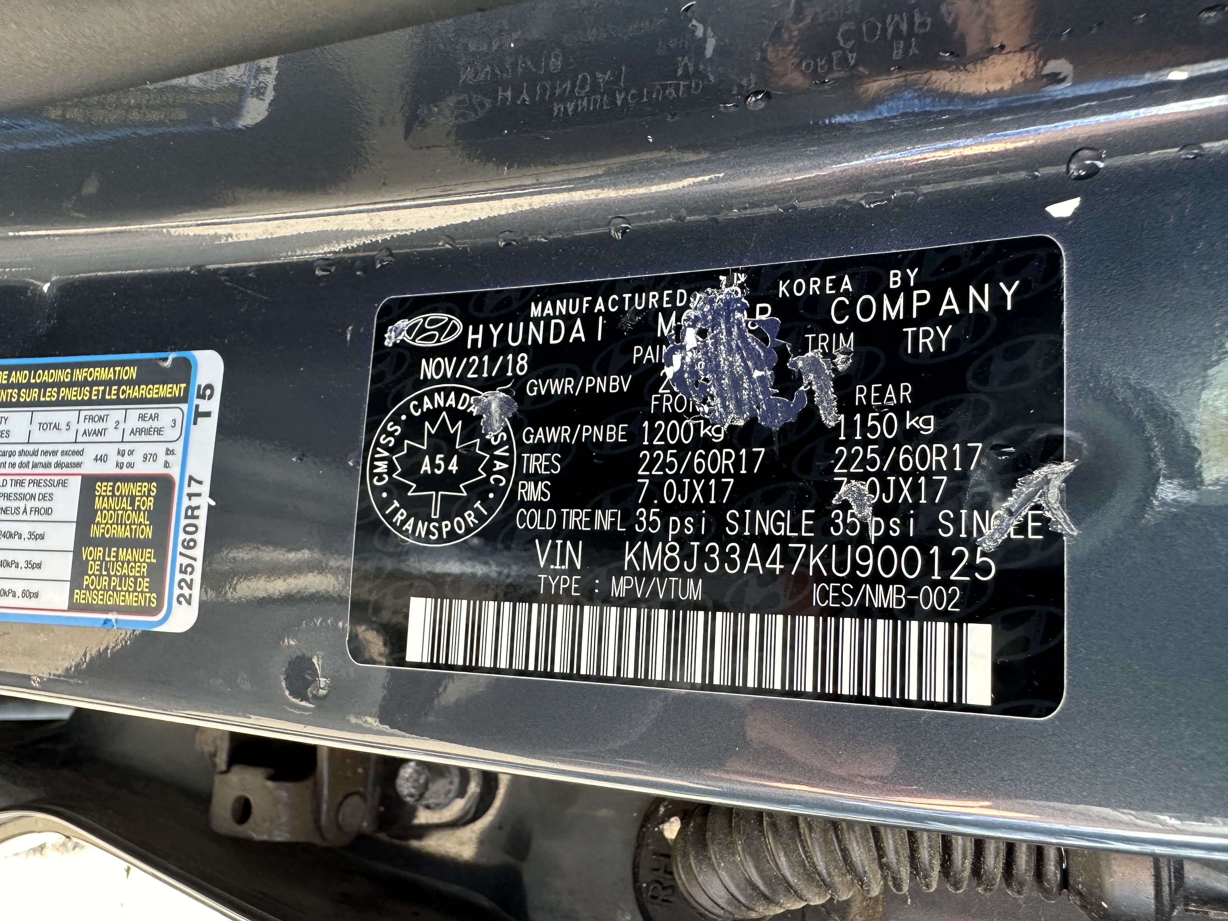 KM8J33A47KU900125 2019 Hyundai Tucson Limited