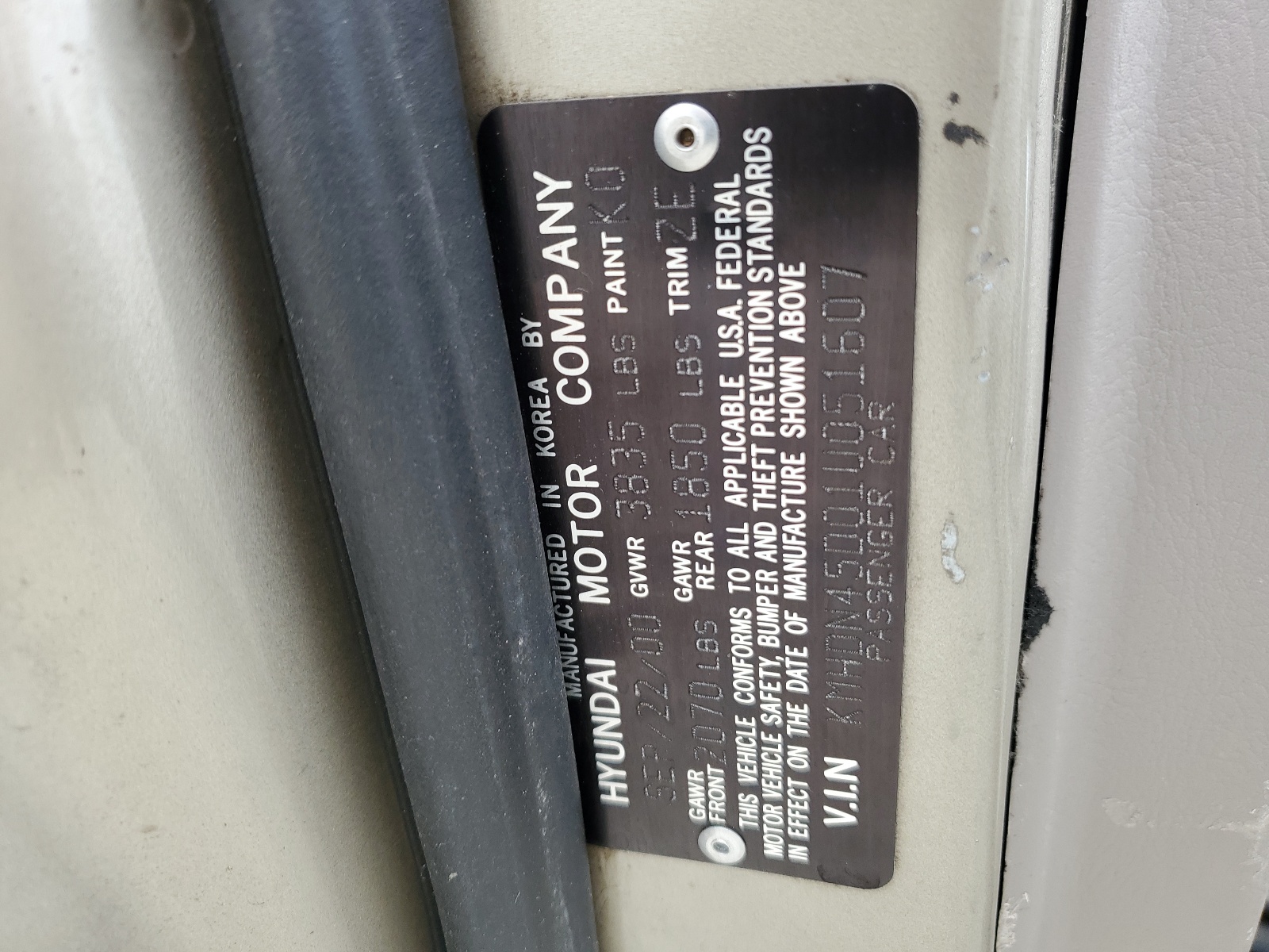 KMHDN45D01U051607 2001 Hyundai Elantra Gls