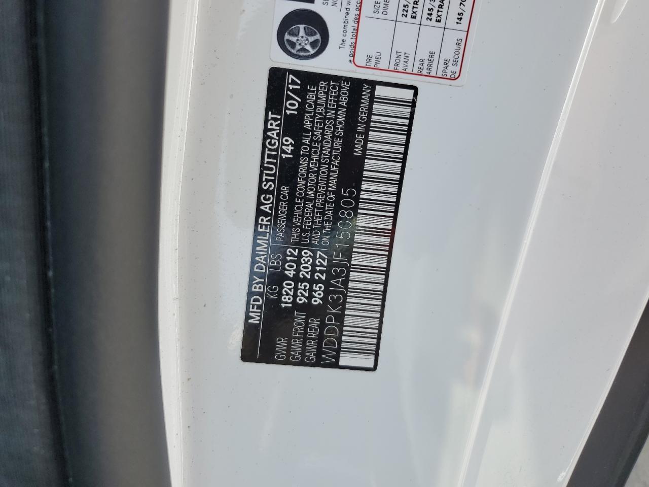 2018 Mercedes-Benz Slc 300 VIN: WDDPK3JA3JF150805 Lot: 65045264