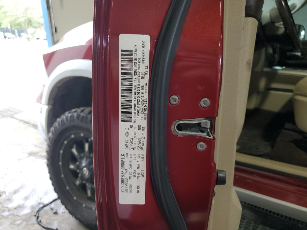 2013 Ram 1500 Laramie VIN: 1C6RR7VT9DS711190 Lot: 66473914