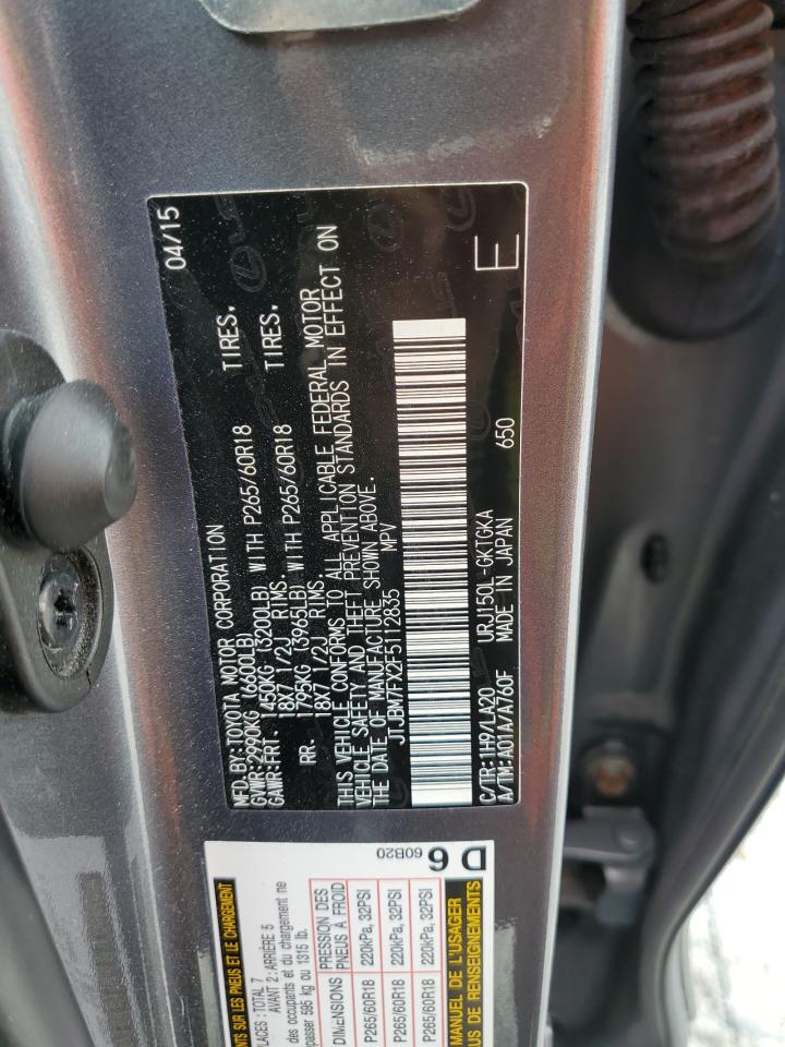 JTJBM7FX2F5112835 2015 Lexus Gx 460