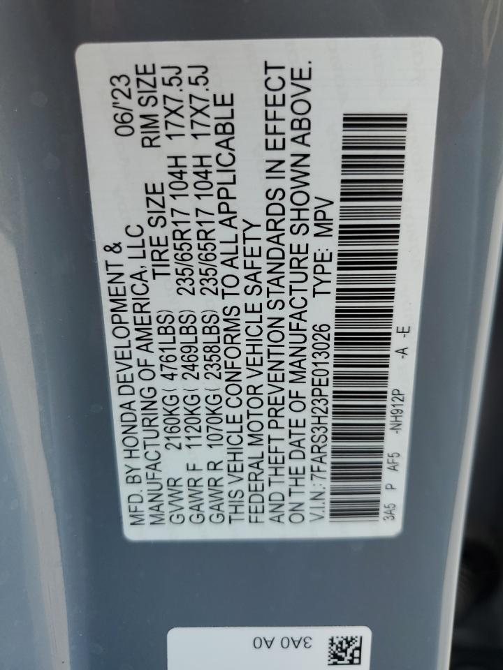 7FARS3H23PE013026 2023 Honda Cr-V Lx