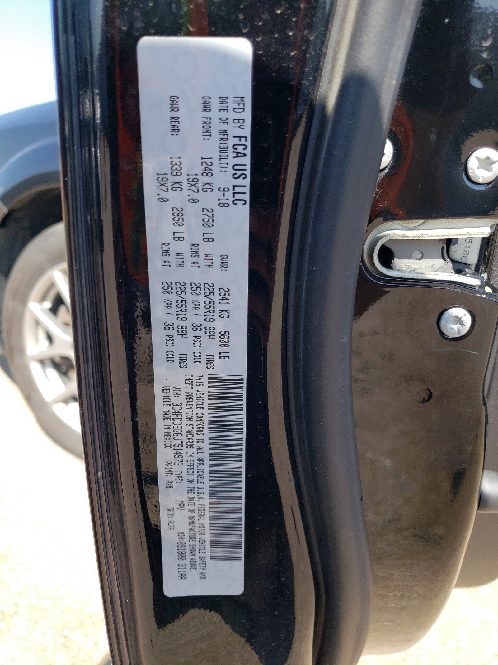 3C4PDDEG6JT514973 2018 Dodge Journey Gt