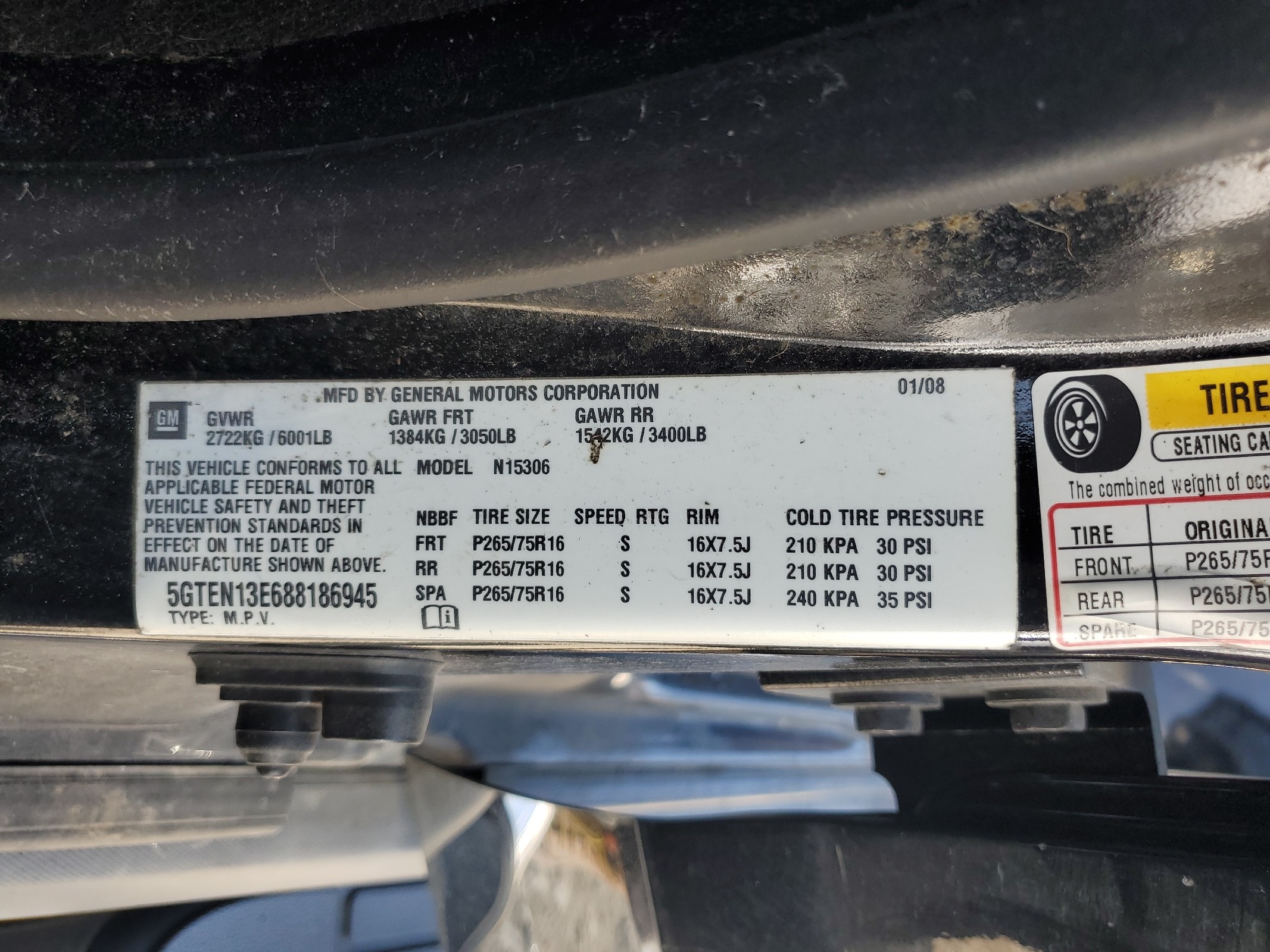 5GTEN13E688186945 2008 Hummer H3