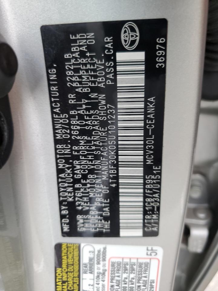 2005 Toyota Camry Le VIN: 4T1BF30K05U101237 Lot: 66004064