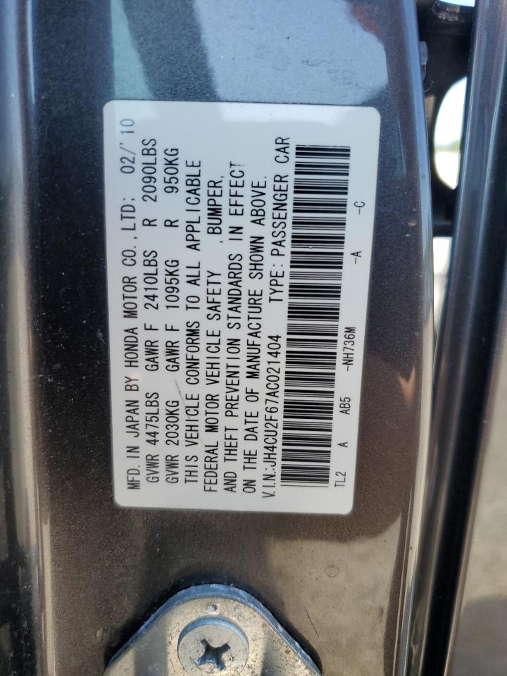 JH4CU2F67AC021404 2010 Acura Tsx