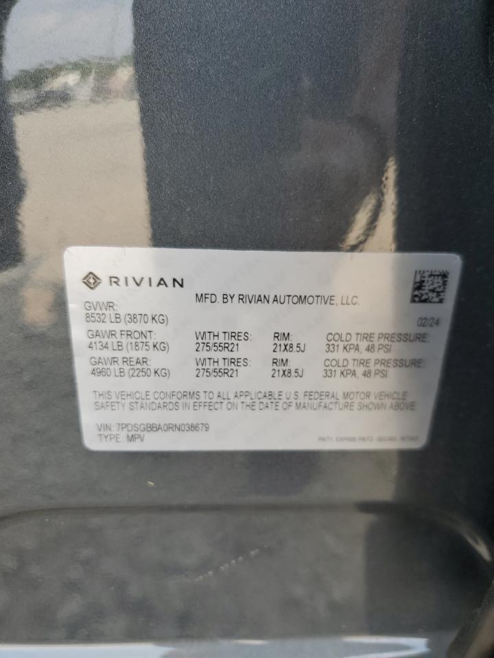 7PDSGBBA0RN038679 2024 Rivian R1S Adventure