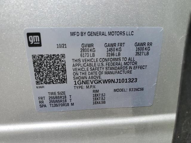 1GNEVGKW9NJ101323 Chevrolet Traverse L 13