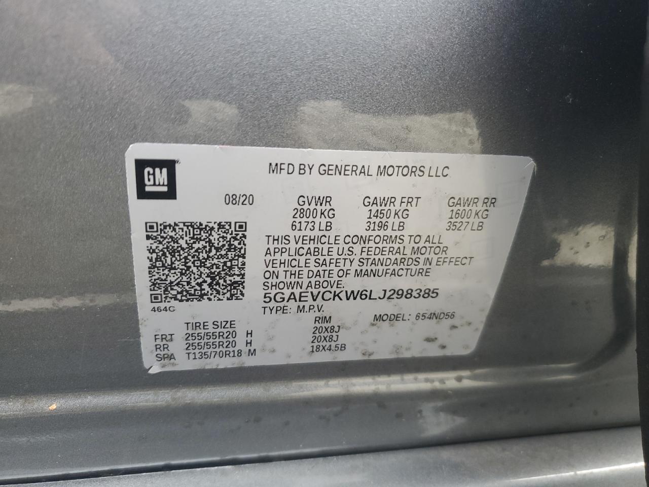 5GAEVCKW6LJ298385 2020 BUICK ENCLAVE - Image 15