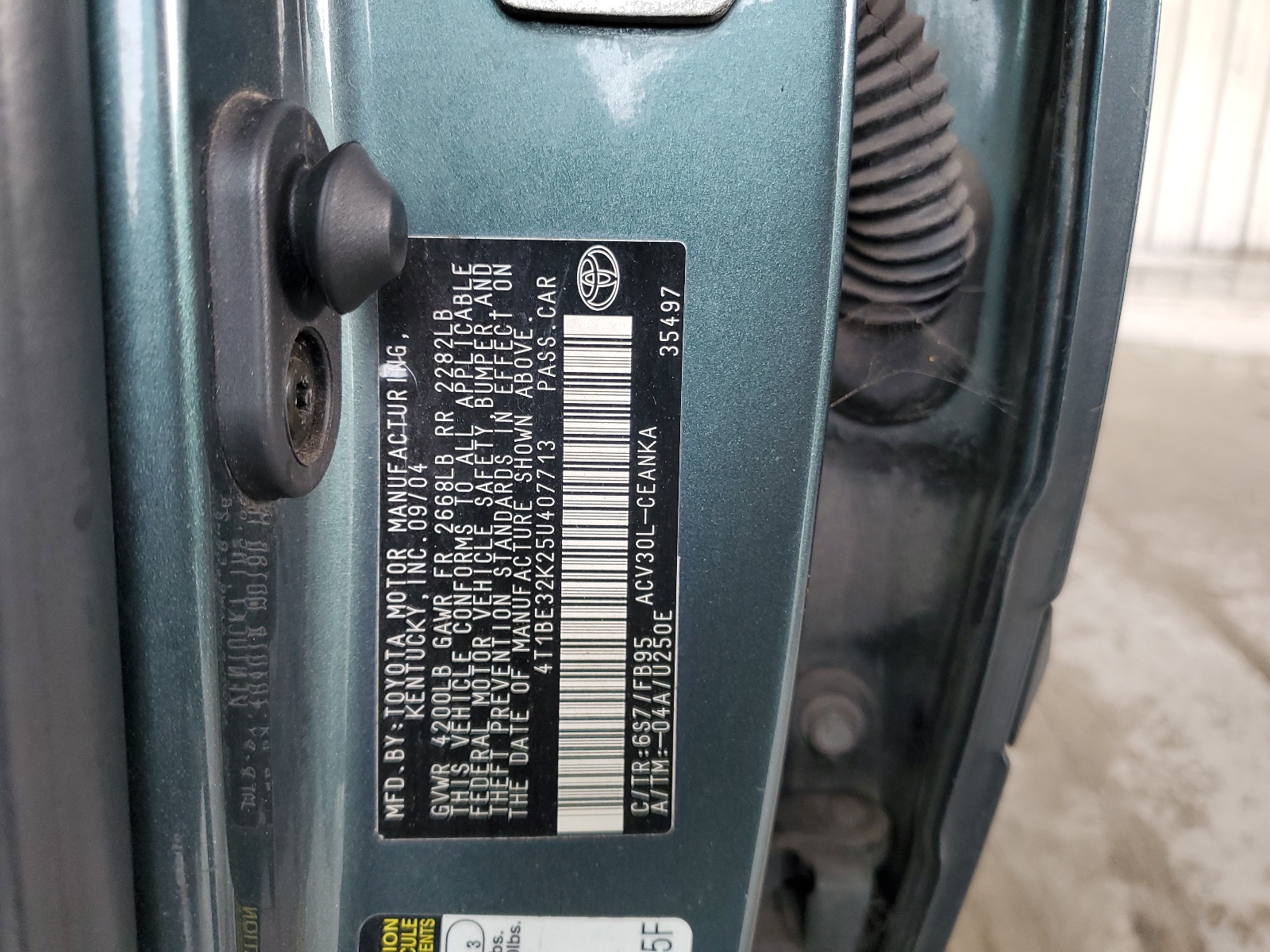 4T1BE32K25U407713 2005 Toyota Camry Le