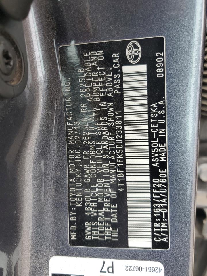 4T1BF1FK5DU233811 2013 Toyota Camry L